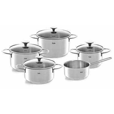 Fissler Copenhagen 9 Parça Cam Kapak Tencere Seti - 1