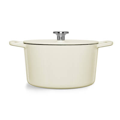 Fissler Moments Collection Cast Demir Döküm Tencere Beyaz 24 cm - 2