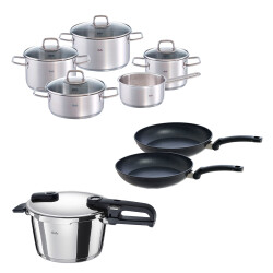 Fissler Vitaquick Edition 4,5 Litre Düdüklü Tencere + Viseo Tencere ve Tava Seti - 1