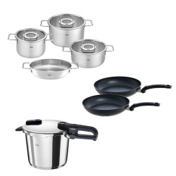 Fissler Vitaquick Edition 6 Litre Düdüklü Tencere + Pure Collection Tencere ve Tava Seti - 1