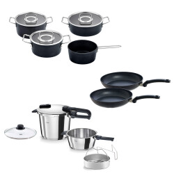 Fissler Vitaquick Edition 6+3,5 Litre Düdüklü Tencere + Adamant Tencere ve Tava Seti - 1