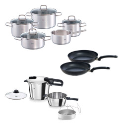 Fissler Vitaquick Edition 6+3,5 Litre Düdüklü Tencere + Viseo Tencere ve Tava Seti - 1