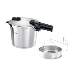 Fissler Vitaquick Premium 6 Litre Düdüklü Tencere + Buharda Pişirme Aparatı - 1