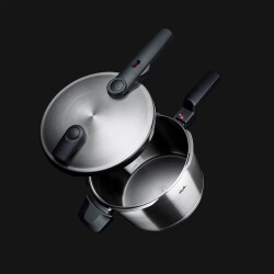 Fissler Vitaquick Premium 6 Litre Düdüklü Tencere + Kırmızı Cenit Tava Set - 5