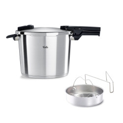 Fissler Vitaquick Premium 8 Litre Düdüklü Tencere + Buharda Pişirme Aparatı - 1